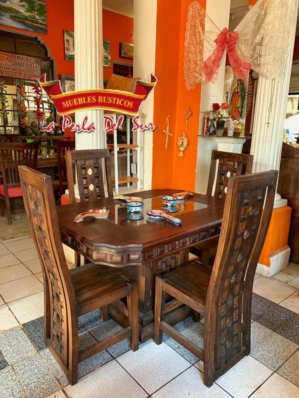 COMEDOR DE 4 SILLAS, MESA DE CUBO R. "RAMON" - Imagen 2