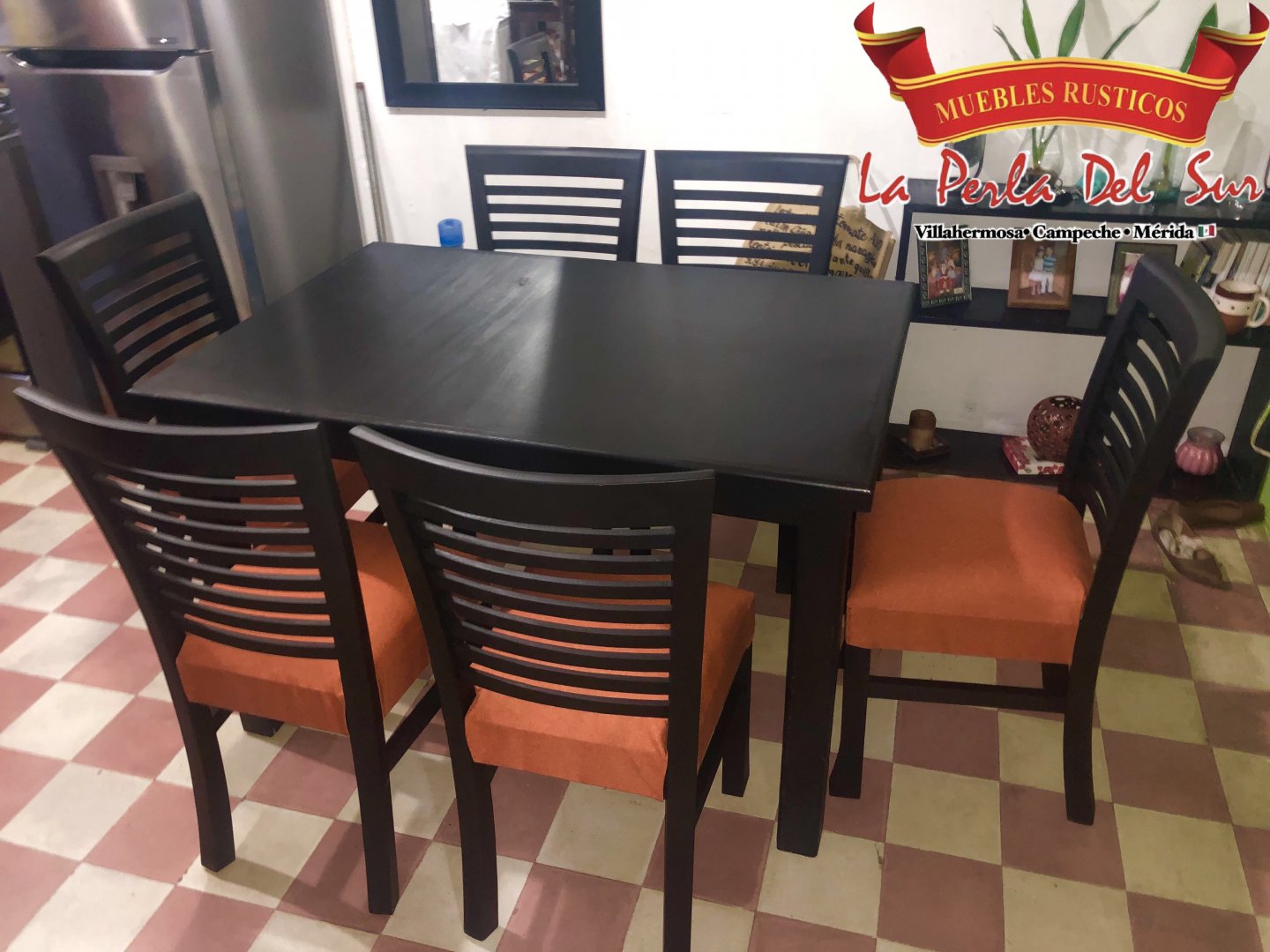 COMEDOR DE 6 SILLAS, MESA DE TRIPLAY. "VIOLETA" - Imagen 5