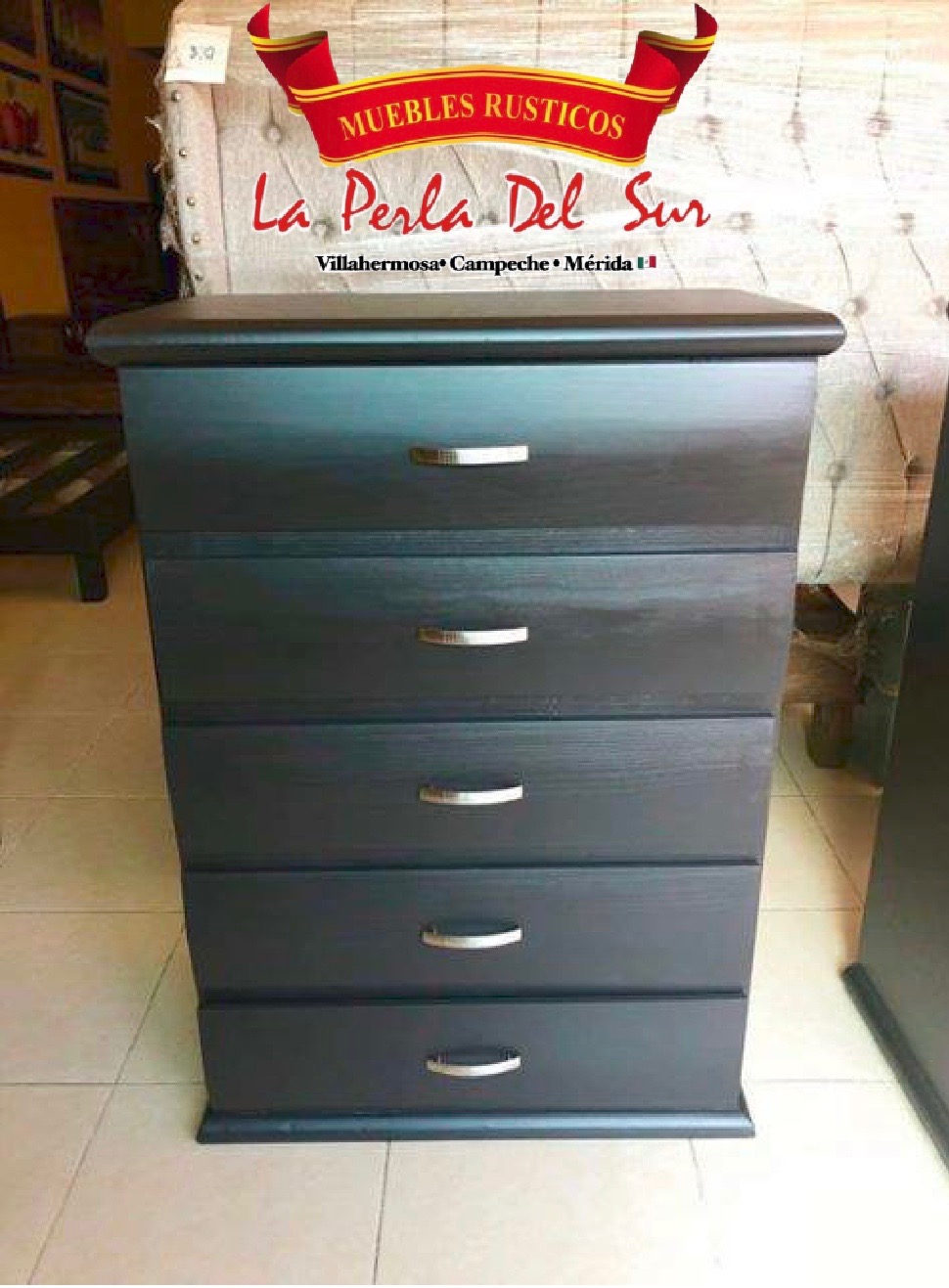 CAJONERA ALTA DE 5 CAJONES REFORZADA "ROBERTO"