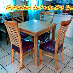 COMEDOR DE 4 SILLAS, MESA DE TRIPLAY. "VIOLETA"