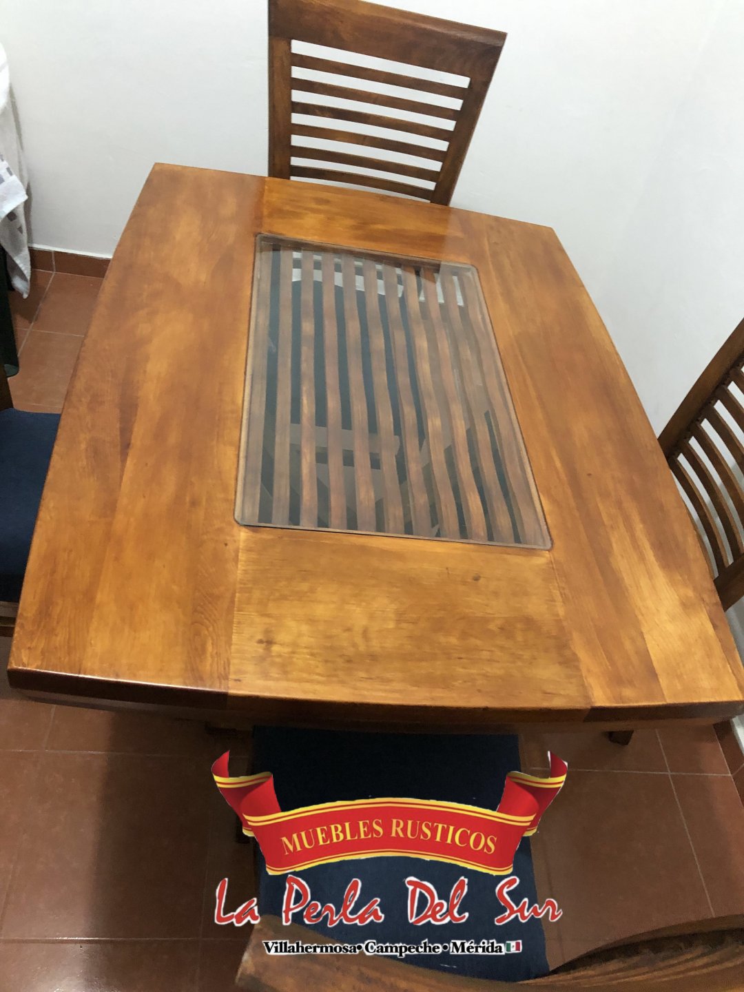 COMEDOR DE 4 SILLAS, MESA DE CUBO REFORZADA COSTILLA. - Imagen 4