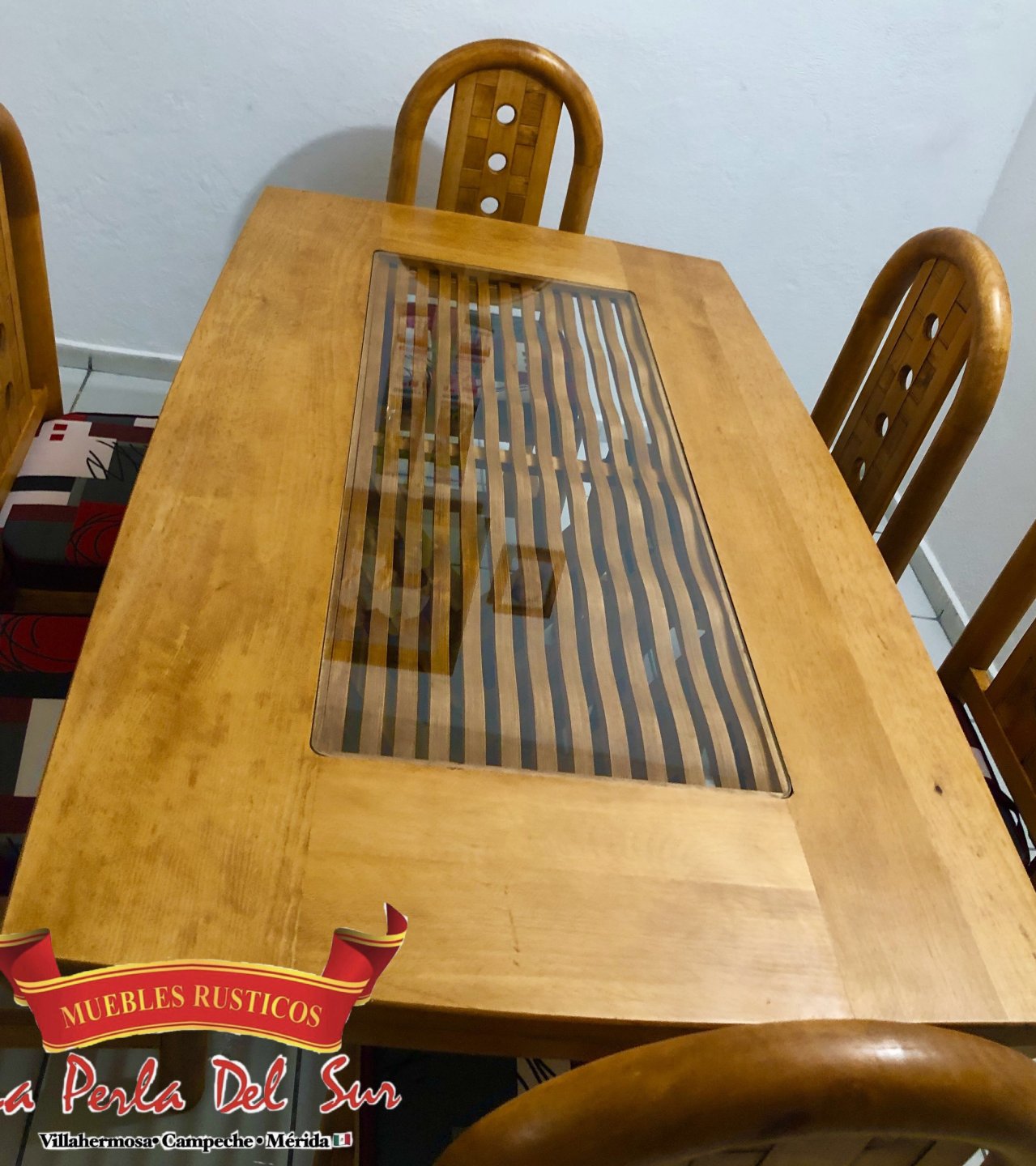 COMEDOR DE 6 SILLAS, MESA DE CUBO REFORZADA COSTILLA. - Imagen 4