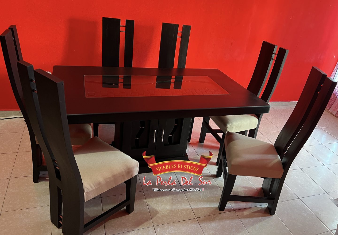 COMEDOR DE 6 SILLAS BASIC, MESA DE CUBO. - Imagen 2