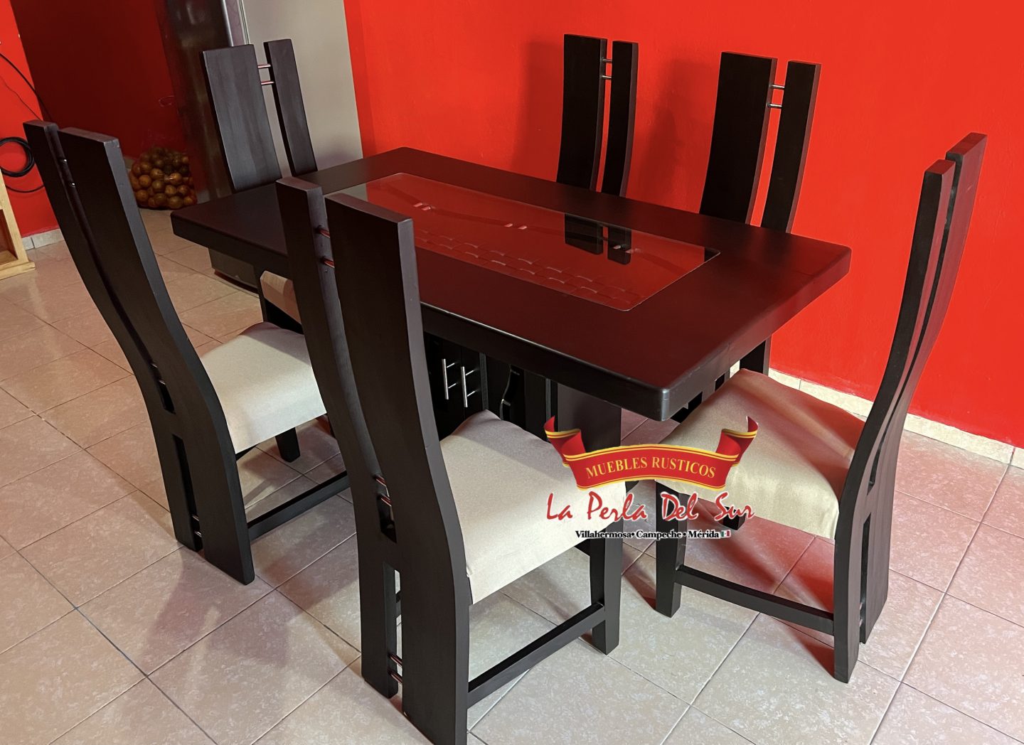 COMEDOR DE 6 SILLAS BASIC, MESA DE CUBO.