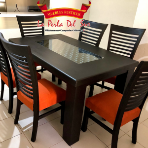 COMEDOR DE 6 SILLAS, MESA 4 PATAS R. "VALENCIA"
