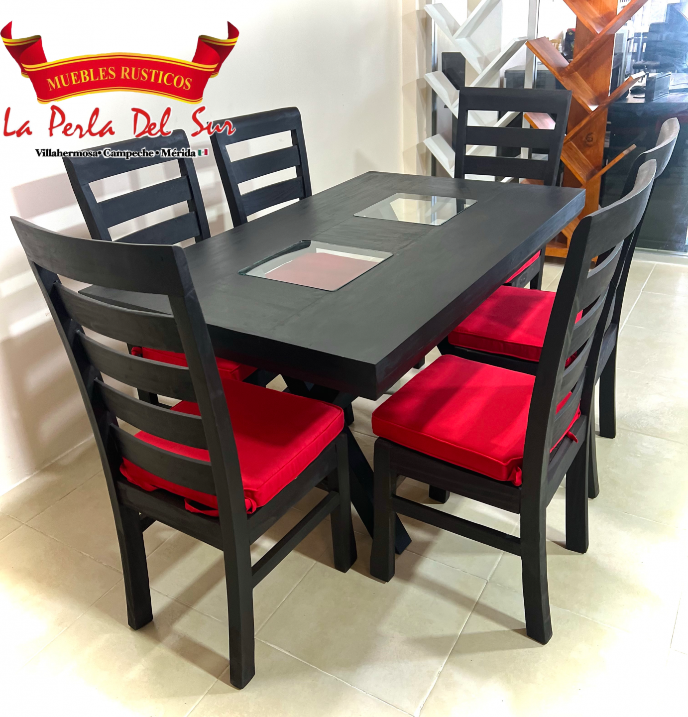COMEDOR 6 SILLAS MODELO “CRUZETA SENCILLA” - Imagen 4