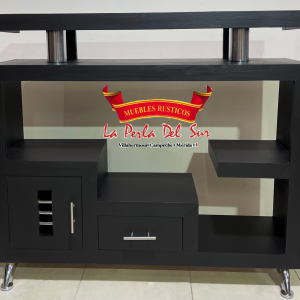 PORTA TV 1.20 PUERTA CAJÓN TUVOS CROMADOS