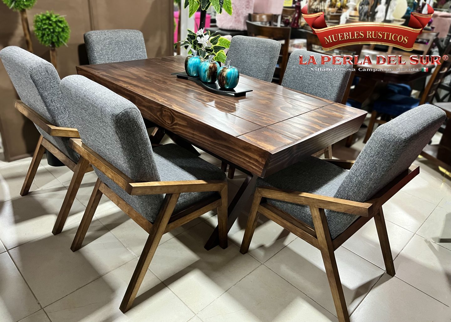 COMEDOR DE X MODELO ÁFRICA 6 SILLAS