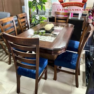 COMEDOR REFORZADO ARENERO 6 SILLAS “BASE DE COPA”